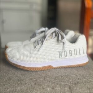 NOBULL Gray and Cream Athletic Training Shoes Size 8W